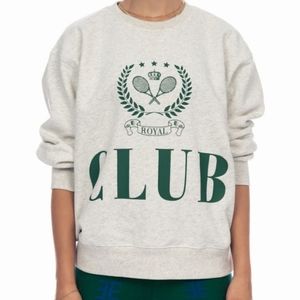 Royal Club Cream Graphic Crewneck Sweatshirt